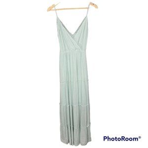 NWT MUY MUY HALTER TOP MAXI DRESS COLOR SEA MINT